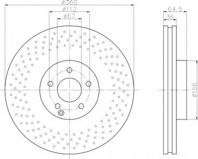 HELLA PAGID 8dd355109491 -  Тормозной диск